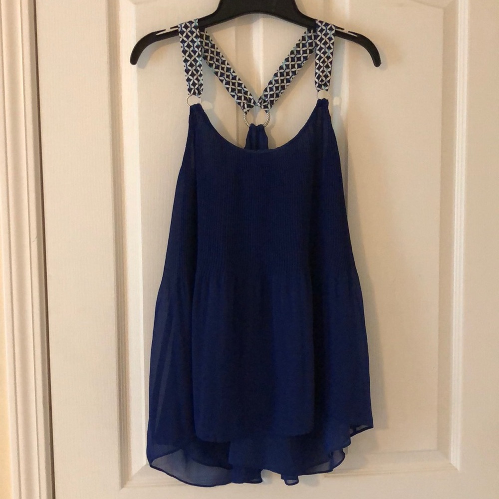 White House Black Market Royal Blue Blouse